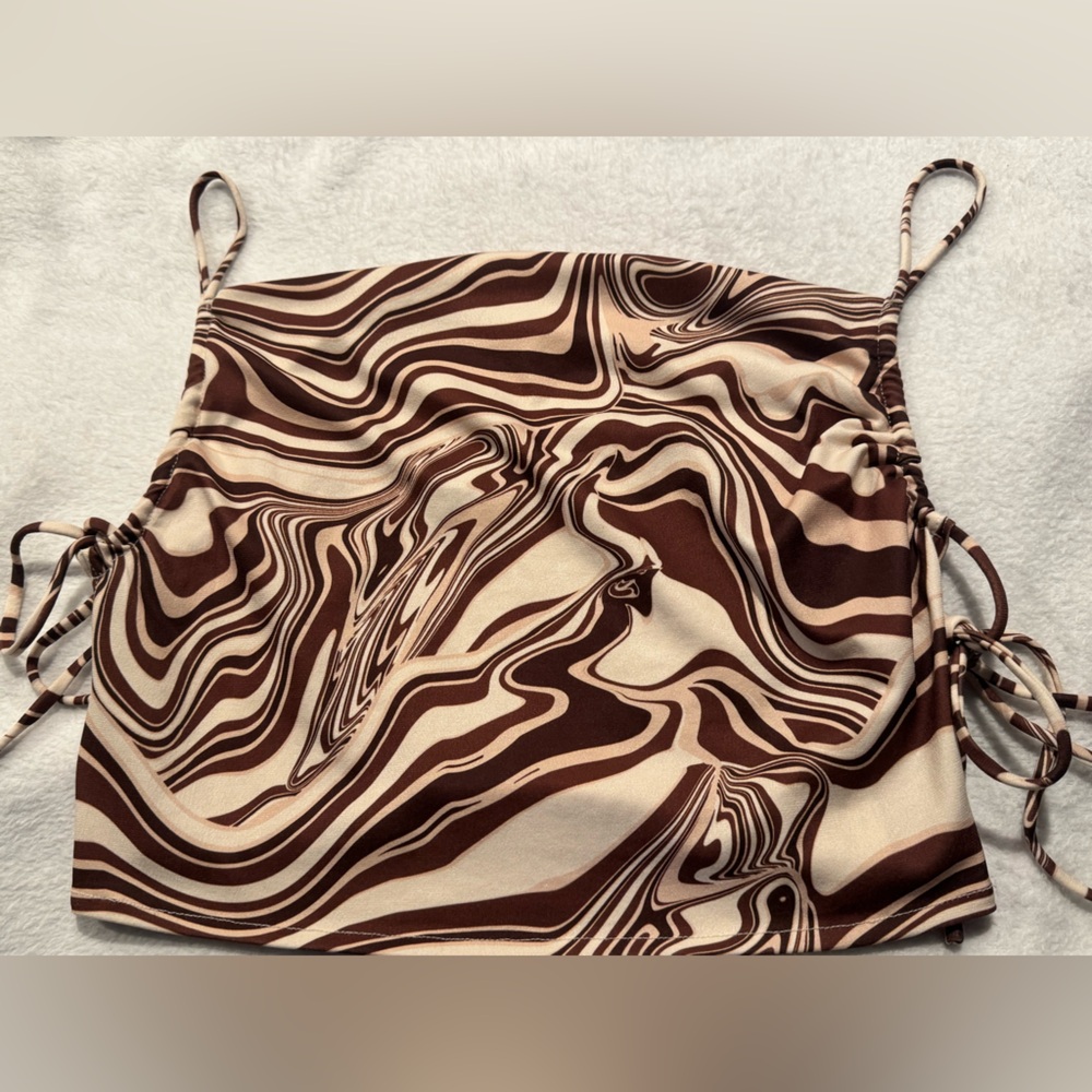 Retro swirl crop top Berksha